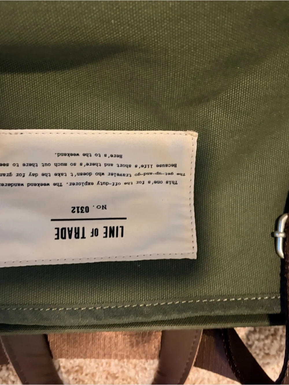 Line of Trade Canvas Weekender Bag in Olive Green